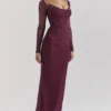 Katarina Maxikleid in Weinrot Katarina Maxikleid in Weinrot