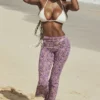 Keala Violet Floral Cutout Hose Keala Violet Floral Cutout Hose
