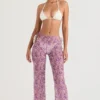 Keala Violet Floral Cutout Hose Keala Violet Floral Cutout Hose