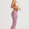 Keala Violet Floral Cutout Hose Keala Violet Floral Cutout Hose
