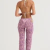 Keala Violet Floral Cutout Hose Keala Violet Floral Cutout Hose