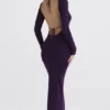 Keana Grape Maxikleid aus geripptem Strick Keana Grape Maxikleid aus geripptem Strick