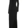 Keeya Schwarzes Strick-Maxikleid Keeya Schwarzes Strick-Maxikleid