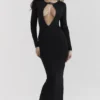 Keeya Schwarzes Strick-Maxikleid Keeya Schwarzes Strick-Maxikleid