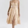 Kelly Midi-Sommerkleid mit Royal-Rose-Print als Korsett Kelly Midi-Sommerkleid mit Royal-Rose-Print als Korsett