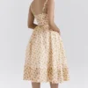 Kelly Midi-Sommerkleid mit Royal-Rose-Print als Korsett Kelly Midi-Sommerkleid mit Royal-Rose-Print als Korsett