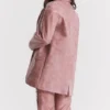 Kiera Oversize-Blazer aus veganem Leder in Warm Pink Kiera Oversize-Blazer aus veganem Leder in Warm Pink
