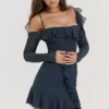 Kiki French Navy Rüschen-Minikleid Kiki French Navy Rüschen-Minikleid