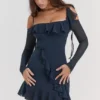 Kiki French Navy Rüschen-Minikleid Kiki French Navy Rüschen-Minikleid