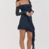 Kiki French Navy Rüschen-Minikleid Kiki French Navy Rüschen-Minikleid