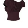 Kitty Rich Brown gerafftes Oberteil Kitty Rich Brown gerafftes Oberteil