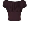 Kitty Rich Brown gerafftes Oberteil Kitty Rich Brown gerafftes Oberteil