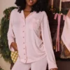 Klassischer Pyjama – Rosa, weiches Modal-Pyjama-Set
