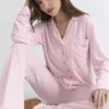 Klassischer Pyjama – Rosa, weiches Modal-Pyjama-Set