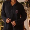 Klassischer Pyjama Schwarzes, weiches Modal-Pyjama-Set