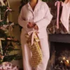 Klassisches Pyjama-Set aus gebürsteter Baumwolle mit rosa Karomuster Klassisches Pyjama-Set aus gebürsteter Baumwolle mit rosa Karomuster
