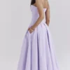 Lady Orchid Twill trägerloses Tüll-Midi-Kleid Lady Orchid Twill trägerloses Tüll-Midi-Kleid