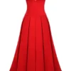 Lady Scarlet trägerloses Midikleid
