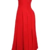 Lady Scarlet trägerloses Midikleid