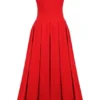 Lady Scarlet trägerloses Midikleid