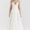 Lady White Strapless Midi Kleid Lady White Strapless Midi Kleid