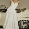 Lady White Strapless Midi Kleid Lady White Strapless Midi Kleid