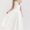 Lady White Strapless Midi Kleid Lady White Strapless Midi Kleid