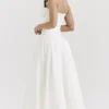 Lady White Strapless Midi Kleid Lady White Strapless Midi Kleid