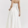 Lady White Strapless Midi Kleid Lady White Strapless Midi Kleid
