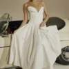 Lady White Strapless Midi Kleid Lady White Strapless Midi Kleid