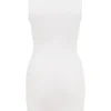 Laguna Weißes Minikleid aus Stretch-Strick