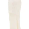 Lana Vintage cremefarbener Maxirock aus Baumwolle mit Broderie Anglaise