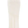 Lana Vintage cremefarbener Maxirock aus Baumwolle mit Broderie Anglaise