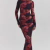 Lanetta Romantisches Maxikleid mit Blumenmuster Lanetta Romantisches Maxikleid mit Blumenmuster