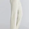 Lara Elfenbein Merinowolle-Rippstrick-Hose Lara Elfenbein Merinowolle-Rippstrick-Hose