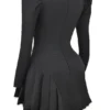 Larisa Schwarz-Cremefarbenes Plissee-Minikleid Larisa Schwarz-Cremefarbenes Plissee-Minikleid