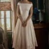 Lauren Weißes Baumwoll-Maxikleid mit Broderie Anglaise und U-Boot-Ausschnitt Lauren Weißes Baumwoll-Maxikleid mit Broderie Anglaise und U-Boot-Ausschnitt