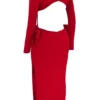 Lavele Maxikleid mit rotem Schleifen Lavele Maxikleid mit rotem Schleifen