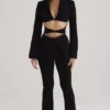 Layla Schwarze Hose mit V-Ausschnitt Layla Schwarze Hose mit V-Ausschnitt