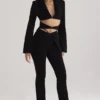 Layla Schwarze Hose mit V-Ausschnitt Layla Schwarze Hose mit V-Ausschnitt