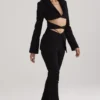 Layla Schwarze Hose mit V-Ausschnitt Layla Schwarze Hose mit V-Ausschnitt
