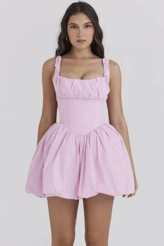 Le Puff Cotton Candy Baumwoll-Tüll-Minikleid