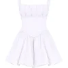 Le Puff Weißes Minikleid aus Baumwolltüll Le Puff Weißes Minikleid aus Baumwolltüll