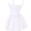 Le Puff Weißes Minikleid aus Baumwolltüll Le Puff Weißes Minikleid aus Baumwolltüll