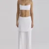 Leona Weiße Satin-Hose mit Überrock Leona Weiße Satin-Hose mit Überrock