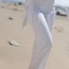 Leona Weiße Satin-Hose mit Überrock Leona Weiße Satin-Hose mit Überrock