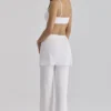 Leona Weiße Satin-Hose mit Überrock Leona Weiße Satin-Hose mit Überrock