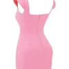 Leonida French Pink Korsetts-Minikleid