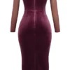 Leora Mulberry trägerloses Midikleid Leora Mulberry trägerloses Midikleid