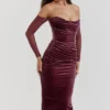 Leora Mulberry trägerloses Midikleid Leora Mulberry trägerloses Midikleid
